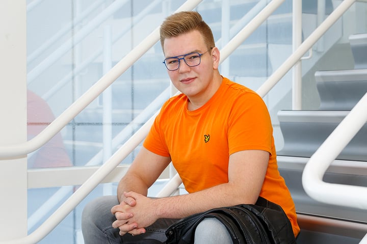 Robert Jan bezocht 8 hogescholen, maar zit nu helemaal op zijn plek
